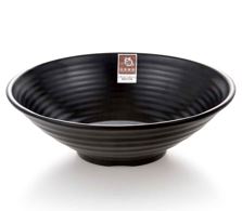 Melamine Noodle Bowl 9”D*3-1/4"H, Matte Black