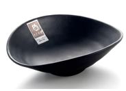 Melamine Oval Bowl 6-7/8”*6-1/8", Matte Black