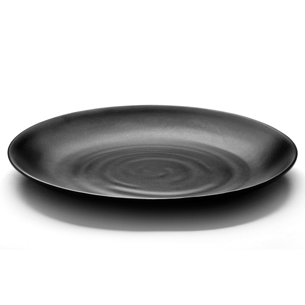 Melamine Round Plate 13.5”, Matte Black