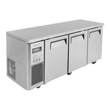 Turbo Air J Series Narrow Undercounter Refrigerator, 3 Section, 3 Door, 70"W