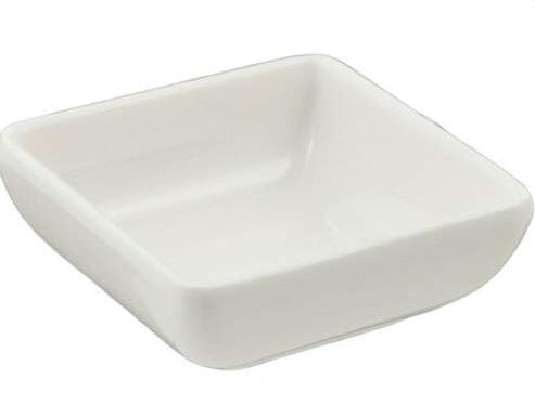 Melamine Square Sauce Dish 3", Ivory