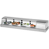 Turbo Air Refrigerated Sushi Case Display, Left or Right Side Condenser, 59"W