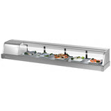 Turbo Air Refrigerated Sushi Case Display, Left or Right Side Condenser, 71"W