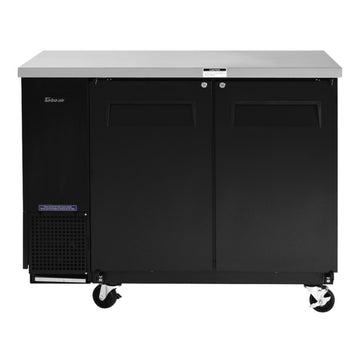 Turbo Air Back Bar Cooler, 2 Section, 49"W, Black