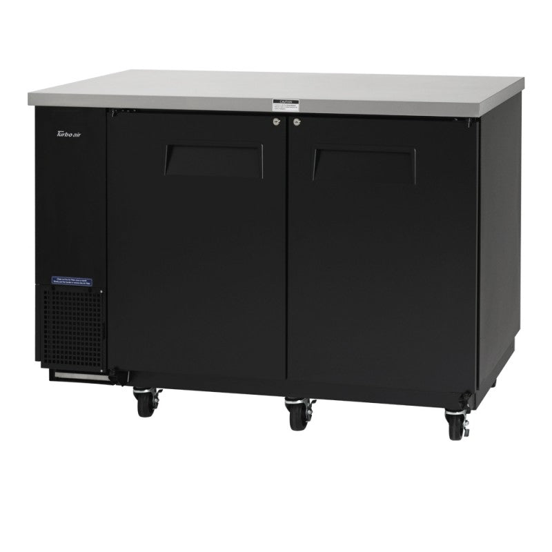Turbo Air Back Bar Cooler, 2 Section, 61"W, Black