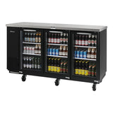 Turbo Air Back Bar Cooler, 2 Section, 73"W, Glass Door