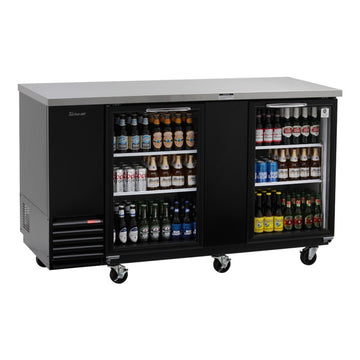 Turbo Air Super Deluxe Back Bar Cooler, 69"W, Glass Door