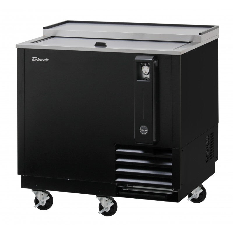 Turbo Air Super Deluxe Bottle Cooler, 36"W, Black