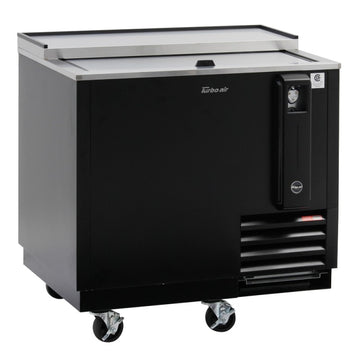 Turbo Air Super Deluxe Bottle Cooler, 36"W, Black