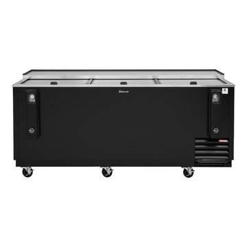 Turbo Air Super Deluxe Bottle Cooler, 80"W, Black