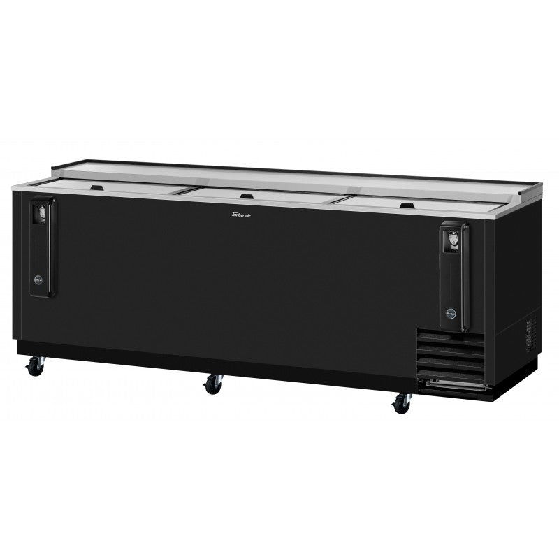 Turbo Air Super Deluxe Bottle Cooler, 95"W, Black