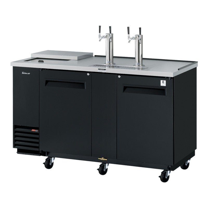 Turbo Air Super Deluxe Club Top Beer Dispenser, 69"W, Black