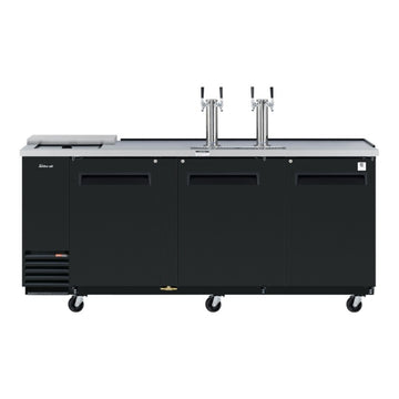 Turbo Air Super Deluxe Club Top Beer Dispenser, 90"W, Black