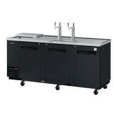 Turbo Air Super Deluxe Club Top Beer Dispenser, 90"W, Black