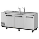 Turbo Air TCB-4SD-N stainless steel club-top beer dispenser, left-front view