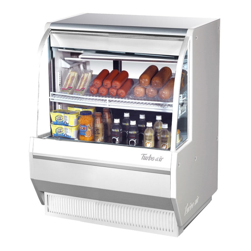 Turbo Air Direct Cooking Deli Case, 36"W, Low Profile, White or Black