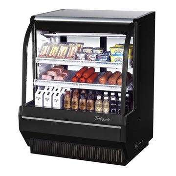 Turbo Air Direct Cooking Deli Case, 48"W, High Profile, White or Black