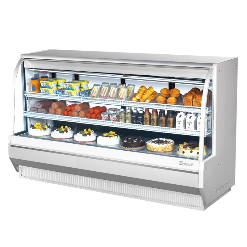 Turbo Air Direct Cooking Deli Case, 96"W, High Profile, White or Black