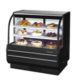 Turbo Air Refrigerated Curved Glass Bakery Case, 48"W, White or Black