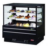 Turbo Air Straight Front Bakery Case, 48"W, White or Black