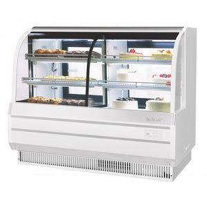 Turbo Air Combination Curved Glass Bakery Case, 60"W, White or Black