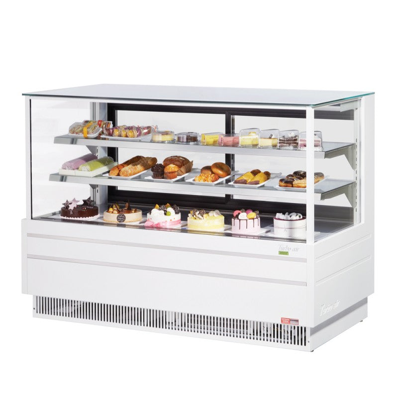 Turbo Air Straight Front Bakery Case, 72"W, White or Black