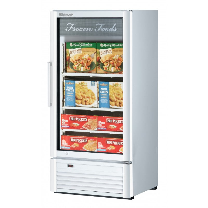 Turbo Air Super Deluxe Glass Door Freezer, 1 Section, 25"W