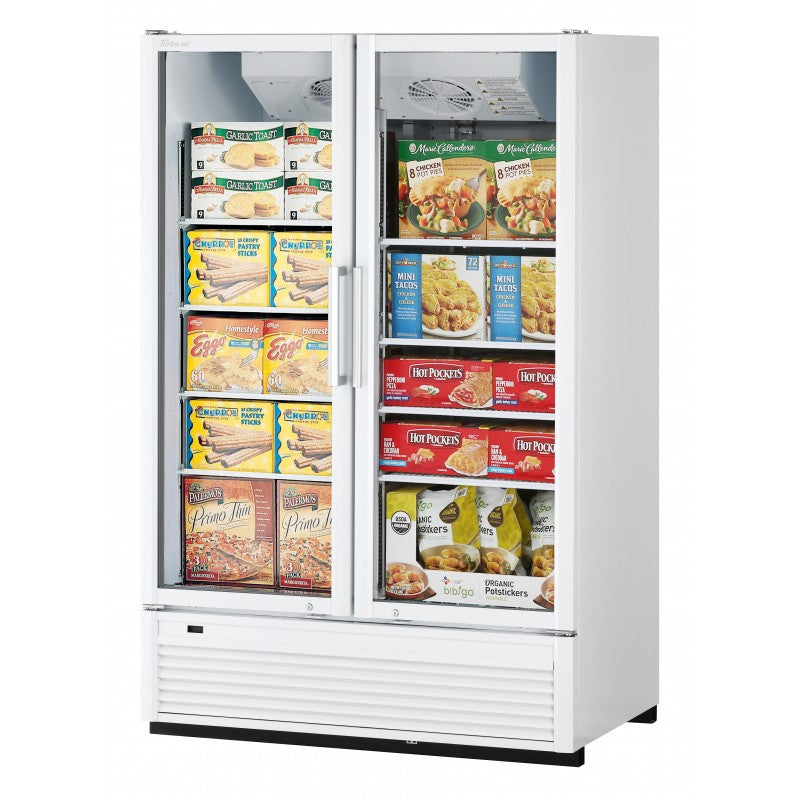 Turbo Air Super Deluxe Glass Door Freezer, 2 Section, 51"W