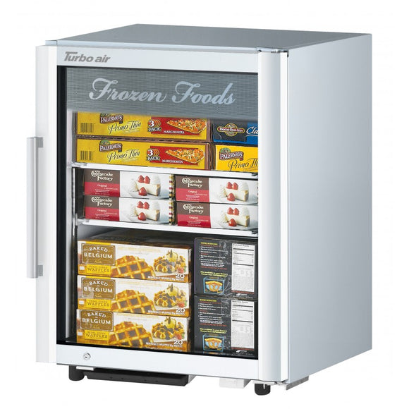 Turbo Air Super Deluxe Counter Top Freezer, Glass Door, 1 Section, 25