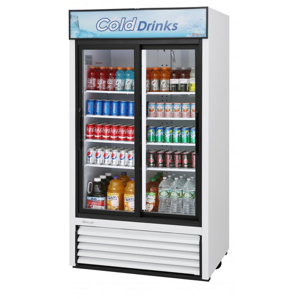 Turbo Air TGM-35R-N 41⅜″ Two-Door Sliding Glass Merchandiser Refrigerator — White