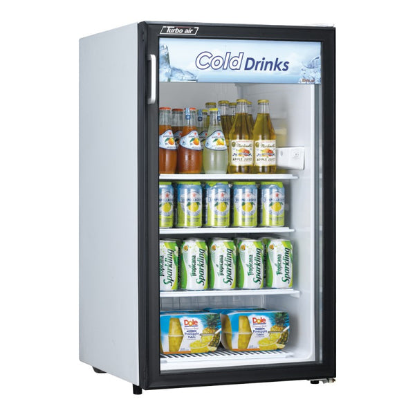 Turbo Air Glass Door Refrigerated Merchandiser, 1 Section, 19"W