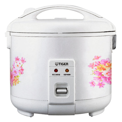 Tiger 3-Cup Rice Cooker & Warmer, Floral White - JNP-0550-FL