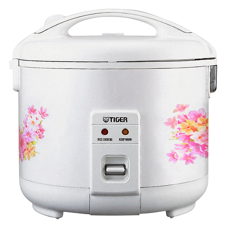 Tiger JNP-0550-FL 3-Cup (Uncooked) Rice Cooker and Warmer, Floral White