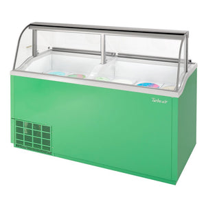 Turbo Air Ice Cream Dipping Cabinet, 68"W, Green