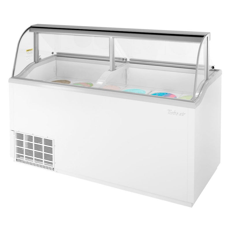 Turbo Air Ice Cream Dipping Cabinet, 68"W, White