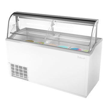 Turbo Air Ice Cream Dipping Cabinet, 68"W, White