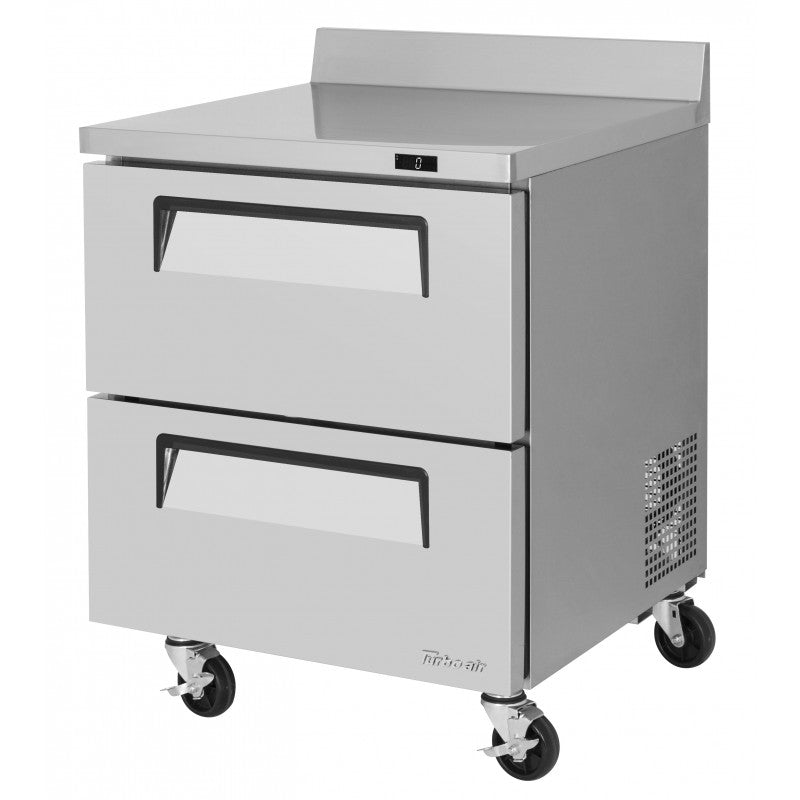 Turbo Air Super Deluxe Worktop Freezer, 1 Section, 2 Drawer, 27"W