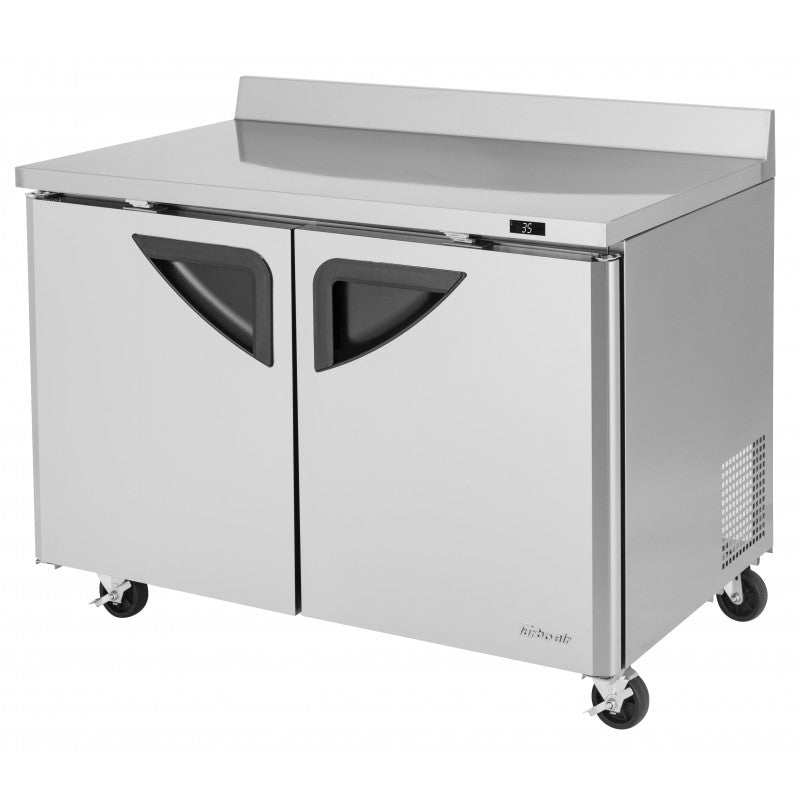 Turbo Air Super Deluxe Worktop Refrigerator, 2 Section, 2 Doors, 48"W