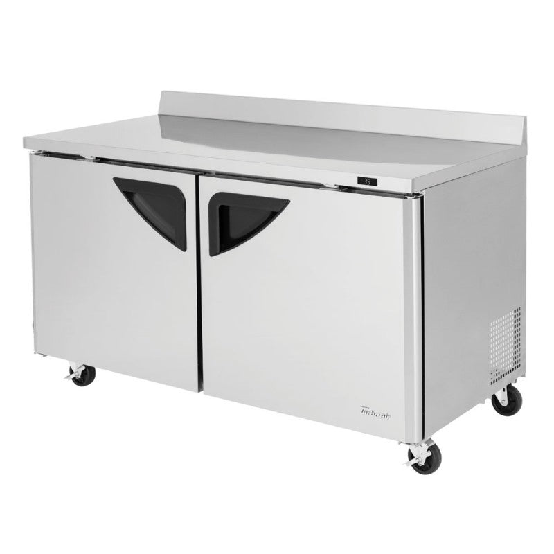 Turbo Air Super Deluxe Worktop Refrigerator, 2 Section, 2 Doors, 60"W