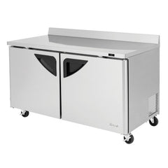 Turbo Air Super Deluxe Worktop Refrigerator, 2 Section, 2 Doors, 60"W