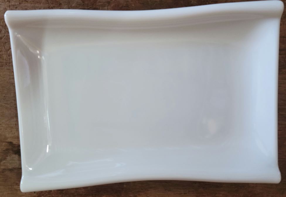 Melamine Rectangular Plate 6-1/2" * 4-3/8", Ivory