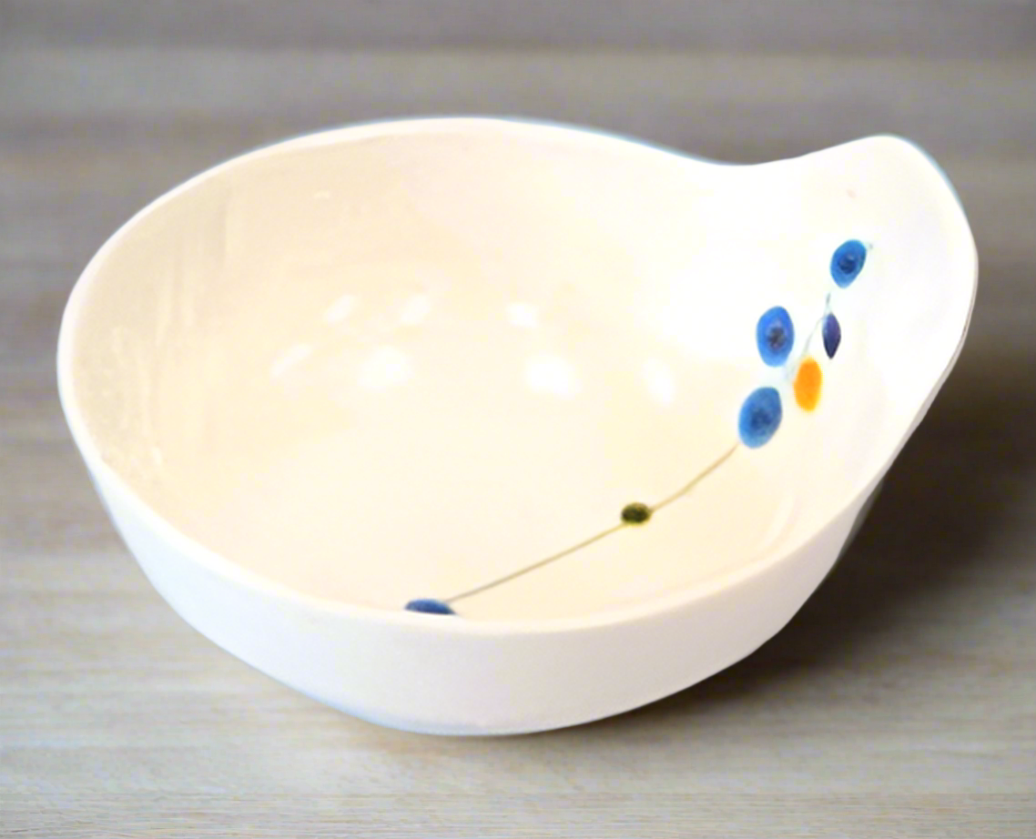 Melamine Round Tempura Sauce Bowl 4-3/8", Rain Flower